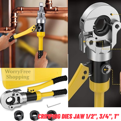 #ad Crimping amp; Plumbing Hydraulic Tool Copper Tube Pipe Fittings Jaw 1 2quot; 3 4quot; 1quot; $161.50