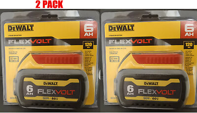 #ad 2 NEW N PACK DCB606 Genuine Dewalt 60V 20V 6.0 AH Batteries DCB606 2 Flexvolt $185.00