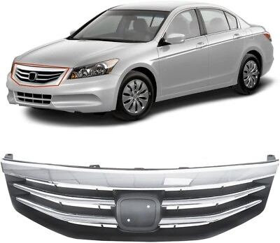 #ad For 2011 2012 Honda Accord Chrome Radiator Bumper Grille Front Upper Grill $75.00