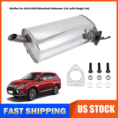 #ad Exhaust Muffler Fit For 2014 2018 Mitsubishi Outlander 2.4L with Single Tail $148.01