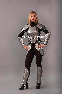 #ad Medieval Larp Warrior Steel quot;Queen of the elvesquot; Lady Female Full Suit Of Armor $379.49