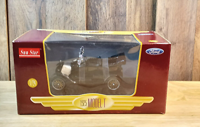 #ad Sun Star 1925 Ford Model T Touring Open Convertible Black 1 24 Diecast Car $23.96