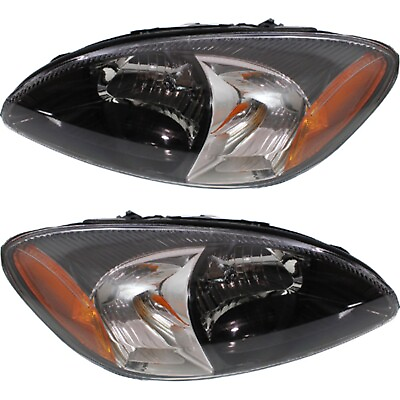 #ad Headlight Set For 2000 2007 Ford Taurus Left and Right Black Housing 2Pc $85.70