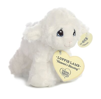 #ad Aurora Precious Moments Luffie Lamb Heaven#x27;s Blessing Rattle 5 White Plush $9.99