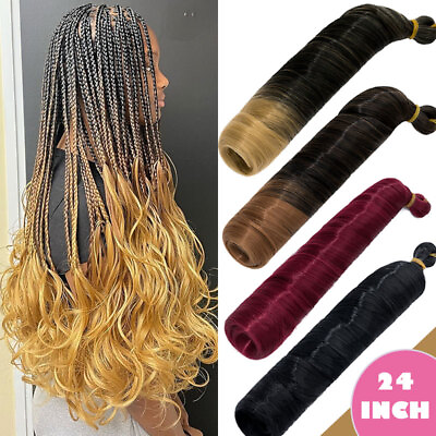 #ad 24quot; Curly Braiding Hair Loose Wave French Curl Silky Synthetic Extension Spiral $13.63