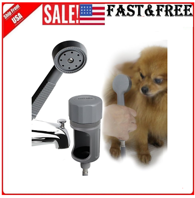 #ad Dog Shower Spray Hose Pet Bathtub Attachment Hairwash Clean Tub Faucet Diverter $34.99