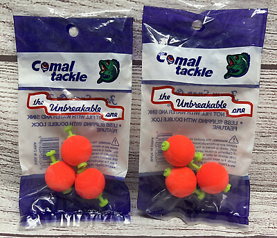#ad Comal Tackle Foam Snap On Float Bobbers Lot Of 2 Packages Fishing Unbreakable $5.95