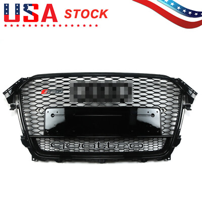 #ad For Audi A4 S4 B8.5 RS4 Style 2013 2015 2014 Mesh Grille Front Grill w Quattro $205.00