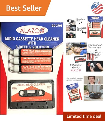 #ad Cassette Head Cleaner with 3 Cleaning Fluids Care Wet Maintenance Kit $20.99