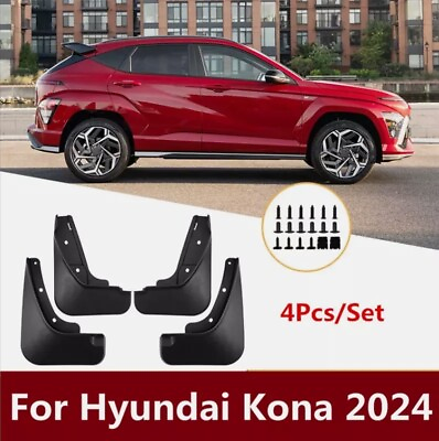 #ad 1 Set Front Rear Splash Guards Mud Fender Mudguard For Hyundai Kona 2024 $42.99