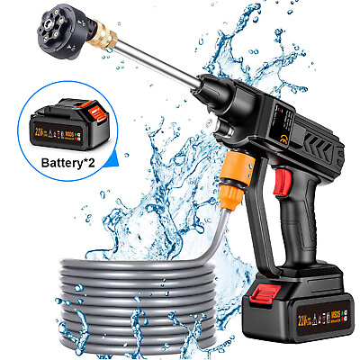 #ad High Pressure Washer Cordless Electric Car Cleaner Portable Spray Water Gun P2P8 $45.93