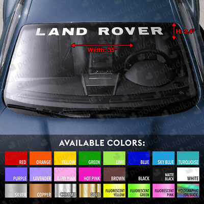 Windshield Banner Vinyl Decal Sticker for Rover Range Land Discovery Evoque #ad $18.00