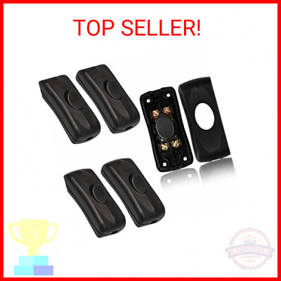 #ad #ad 5 Pcs Inline Switch Cord Appliance Black Switch Button ON Off for Lamp Rated $17.44
