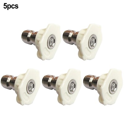 #ad Professional Grade Power Pressure Washer Nozzles 5 Pack White 40 Degree $11.68