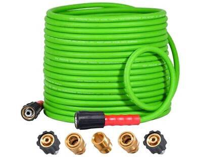 #ad #ad Super Flexible Pressure Washer Hose for Power Washer Replacement 50FT Green $58.72