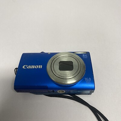 #ad Canon PowerShot A4000 IS 16.0MP 8x Digital Camera Blue PARTS $40.00
