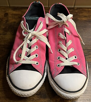 #ad CONVERSE Double Tongue OX Chuck All Star Hot Pink Shoes 654226F Womens Size 5.5 $29.50