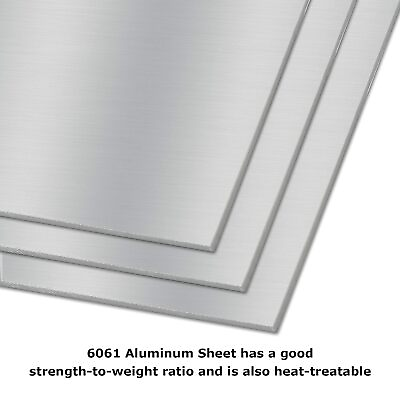 #ad 6061 T6 Aluminium Metal Sheet 12 x 12 x 1 8 Inch Flat Plain Plate Panel Aluminum $21.40
