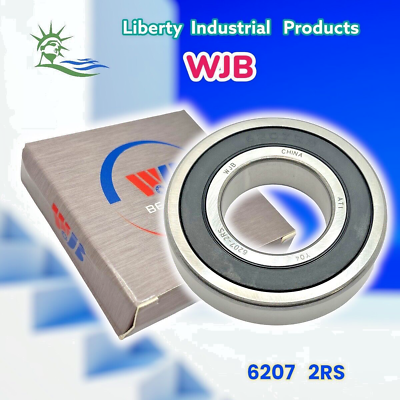 #ad 6207 2RS WJB Brand Rubber Seal Ball Bearing 35x72x17 6207 2RS 6207RS By Premium $15.78
