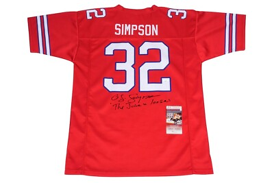 #ad OJ Simpson Signed Buffalo Bills Football Jersey Inscribed THE JUICE IS LOOSE JSA $799.99