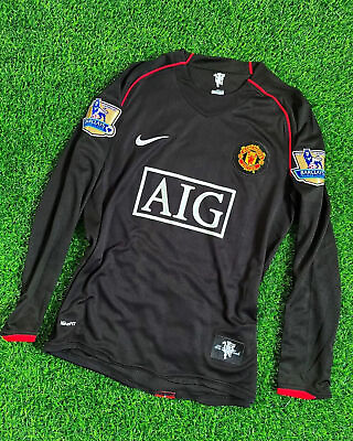 #ad Ronaldo Manchester United Jersey 2008 Black Long sleeve Away Jersey *NEW* All SZ $75.00