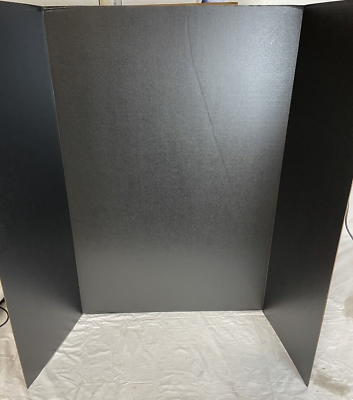 #ad PRESENTATION BOARD Black Surface Tri Fold Sturdy Corrugated 4 Boards 48X36 $49.99