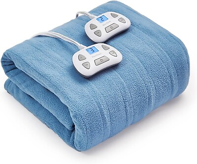 #ad Heated Blanket King Size Dual Control Electric Blanket 100quot;x90quot; Polar Fleece $99.99
