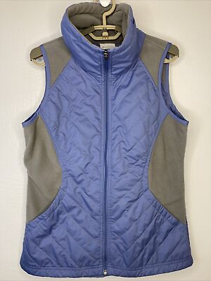 #ad Columbia Perfect Mix Quilted Vest Womens Small Purple Fleece #1467111 $11.99