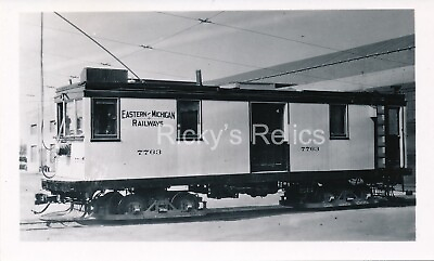 #ad Bamp;W Photo Eastern Michigan Railway #7763 MI Work Car MofW 1920’s Shops $9.99