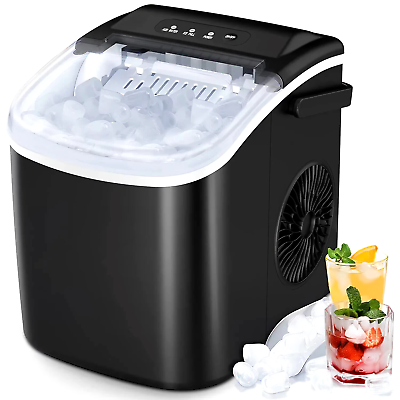 #ad Ice Maker Machine for Countertop 26lbs Ice 24Hrs Self Clean Electric Ice Machine $89.99