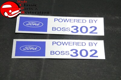 #ad Ford quot;Powered By BOSS 302quot; Valve Cover Decals Pair Aftermarket w Ford License $18.46