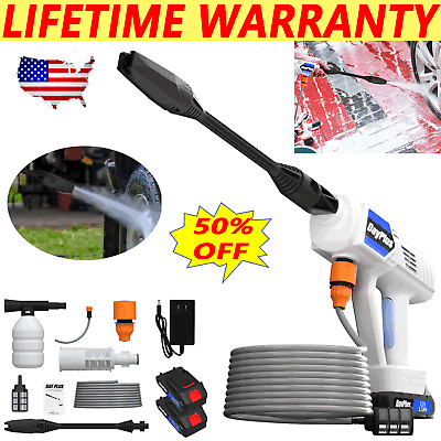#ad Cordless Electric High Pressure Water Spray Car Gun Portable Washer Cleaner Yard $33.99