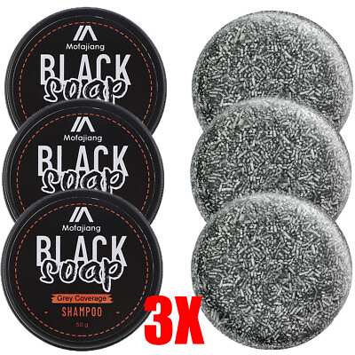 3 5X Spartan Gray Hair Reverse Bar Mane Gray Reverse Bar Hair Darkening Bar Soap #ad $15.28