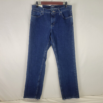 #ad Cabela#x27;s Womens Jeans Size 8 Mid Rise New Straight Leg Dark Wash Blue Denim $11.25