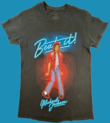 #ad Michael Jackson Beat It Graphic Print T Shirt Womens Size S Originally Licensed $49.95