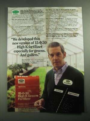 #ad 1987 Scotts ProTurf 15 0 30 High K Fertilizer Ad For Greens and Golfers $19.99