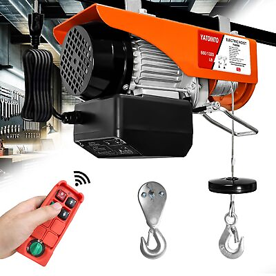 #ad #ad 120V Heavy Duty Electric Hoist 39ft Lifting Height with Wireless Remote $193.19