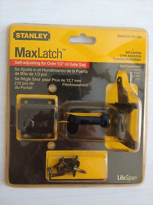 #ad Stanley Max Latch S808 816 CD1262 Self adjusting for Over 1 2 of Gate sag Fence $24.99