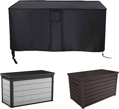 #ad Deck Box Cover Outdoor Waterproof Cover for Keter XXL 230 Gallon Plastic Deck S $44.88