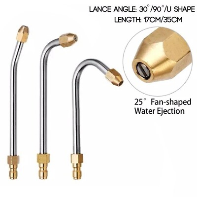 #ad Spray Nozzle High Pressure Part Replacement Wand 30�� 90�� U Shape Accessories $12.11