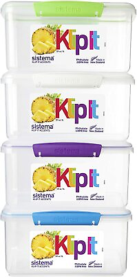 #ad Sistema Klip It Food Storage Container Plastic 101oz Color Choices Single $13.29