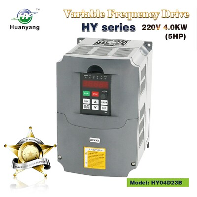#ad Huanyang VFD 220V 4.0kw 5HP Variable Frequency Drive Inverter Convert for Motor $169.80