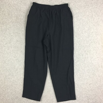 #ad Briggs Pull On Dress Pants Women 16 Black Polyester 28x25 $7.97