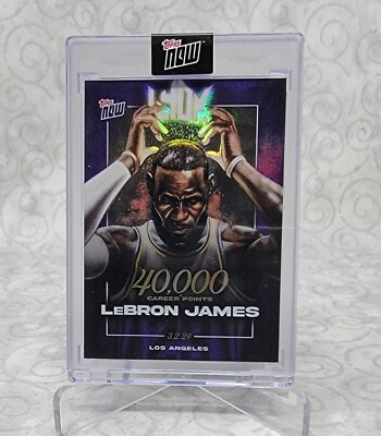 #ad LeBron James 2023 24 TOPPS NOW Basketball Card LJ 40K 40000 Pts Lakers $13.95