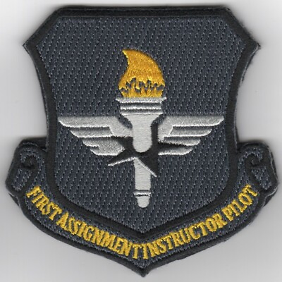USAF AIR FORCE 50 FTS FAIP CREST DARK GRAY HOOK LOOP EMBROIDERED JACKET PATCH #ad #ad $28.99