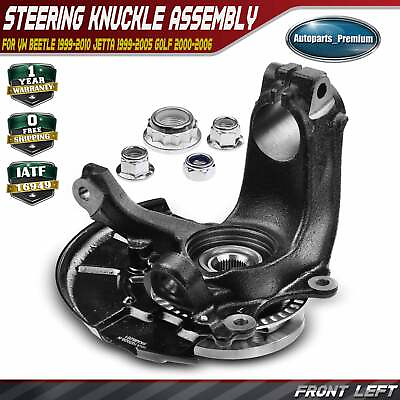 #ad Front LH Steering Knuckle amp; Wheel Hub Bearing Assembly for VW Beetle Golf Jetta $89.99
