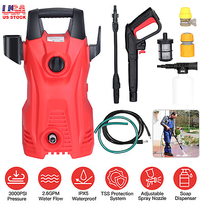 #ad 3000PSI Electric High Pressure Car Washer Cleaner Machine with Extended Nozzle $98.99
