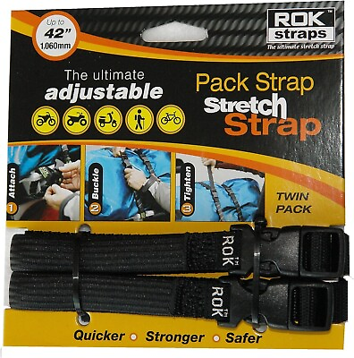 #ad Rok Straps Adjustable Twin Pack Black: Up to 42quot; $21.49