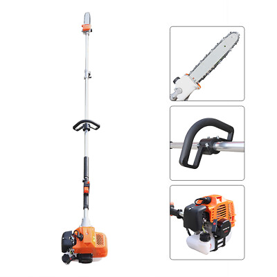#ad 52CC 2 Stroke Chainsaw Pole Saw Pruner Pruning Saw Gas Powered Tree Trimmer $138.47