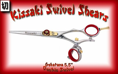 #ad Kissaki Pro 5.5quot; Gokatana R DOUBLE SWIVEL Hair Cutting Scissors Salon Shears $159.99